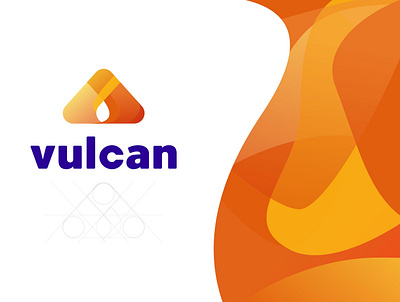 Vulcan Logo branding colorful design designer geometry logo