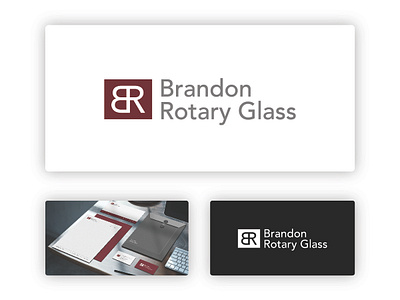 Glass company logo design
