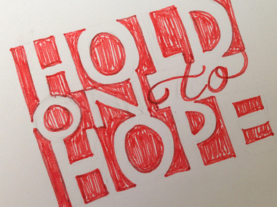 Hope hand lettering tattoo typography
