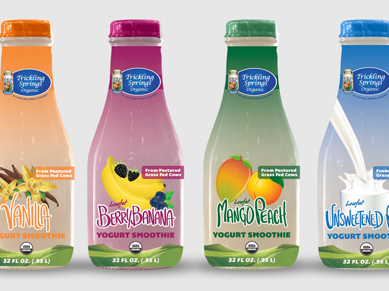Yogurt Packaging yogurt label shrinkwrap smoothie food label packaging