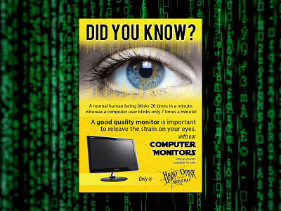 HDWC Did you know Advert 3 computer computer screen design dribbble eye eyeball eyes fact facts flyer flyer artwork flyer design flyer template flyers graphic design graphic design graphicdesign poster poster art posters