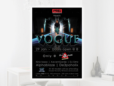 Fashion Show Flyer Template V3 - Catwalk Flyer Design Psd