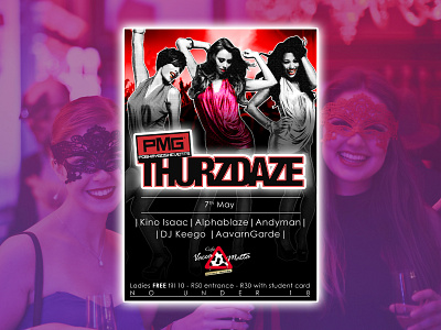 PMG Thurzdaze 3 club club flyer club night clubbing clubs design dribbble flyer flyer design flyers graphic design graphicdesign ladies ladies night ladies night flyer ladies out flyer party party event party flyer party poster
