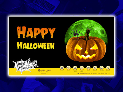 HDWC Holloween advert advertise advertisement advertising advertisment design dribbble graphic design graphicdesign halloween halloween design halloween party illustration moon moonlight pumpkin scary screen design spider spider web