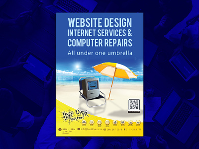 HDWC Summer Umbrella beach computer computers design dribbble flyer flyer artwork flyer design flyers graphic design graphicdesign illustration mascot service service design services summer summer flyer umbrella umbrellas