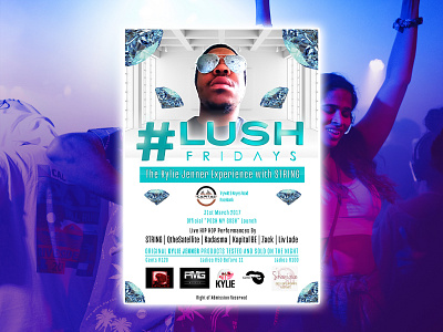 PMG Lush Fridays Diamonds 2017 club club flyer club night clubbing clubs design diamond diamonds dribbble flyer flyer artwork flyer design flyer template flyers graphic design graphicdesign party party event party flyer party poster