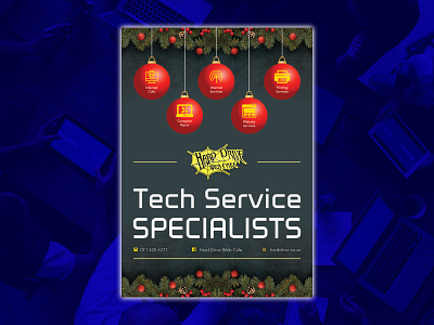HDWC Tech Service Specialists 2020 christmas christmas balls christmas card christmas decoration christmas decorations christmas design christmas flyer christmas tree design dribbble graphic design graphicdesign service service advert services tech technical technological technologies technology