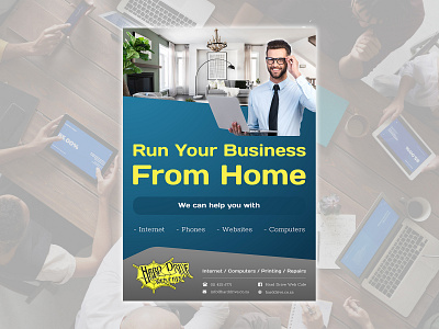 HDWC Run your Business from Home 2021 advert business design dribbble graphic design graphicdesign home startup
