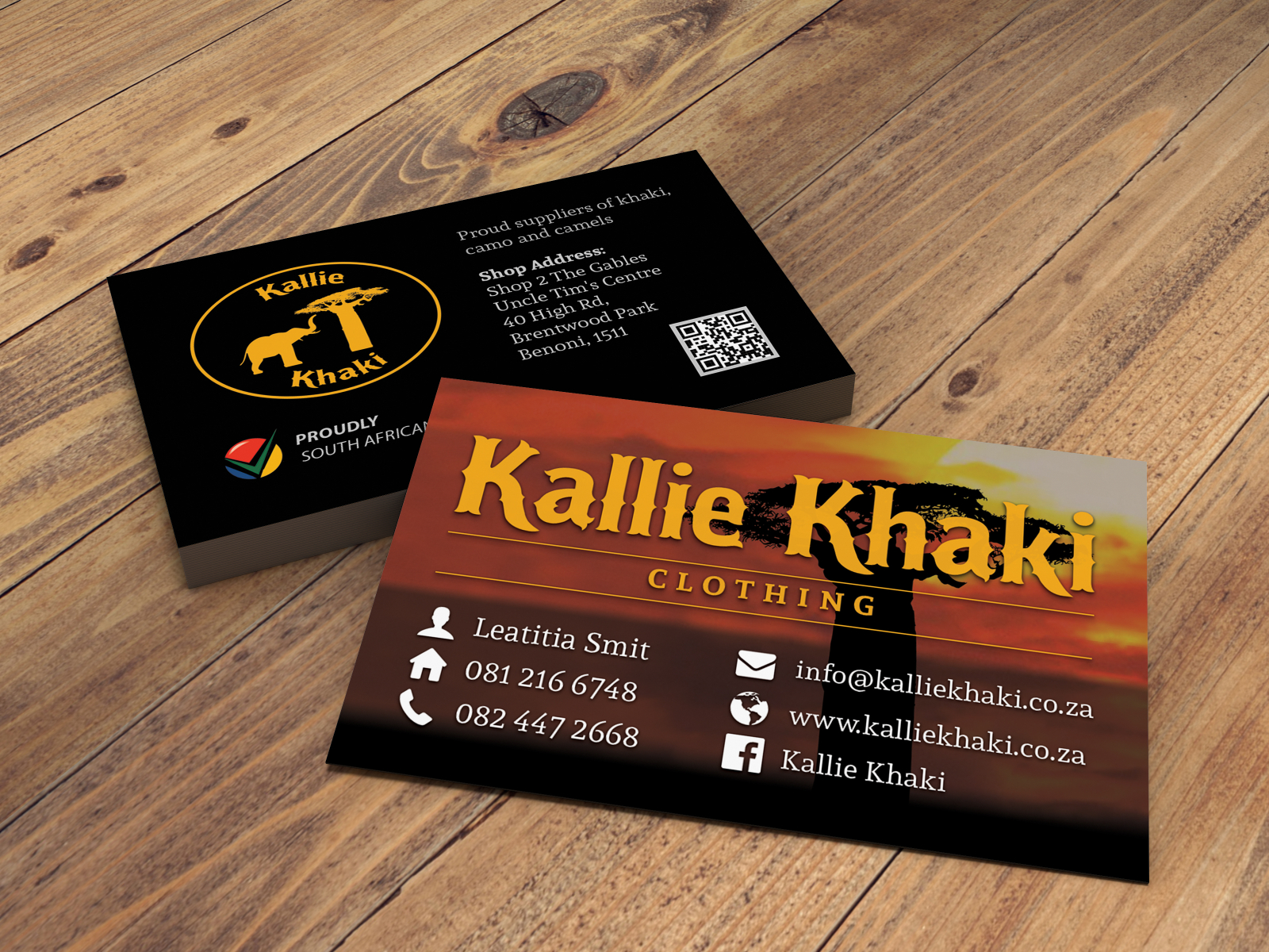 Kallie Khaki Business Cards By Richard Potgieter On Dribbble