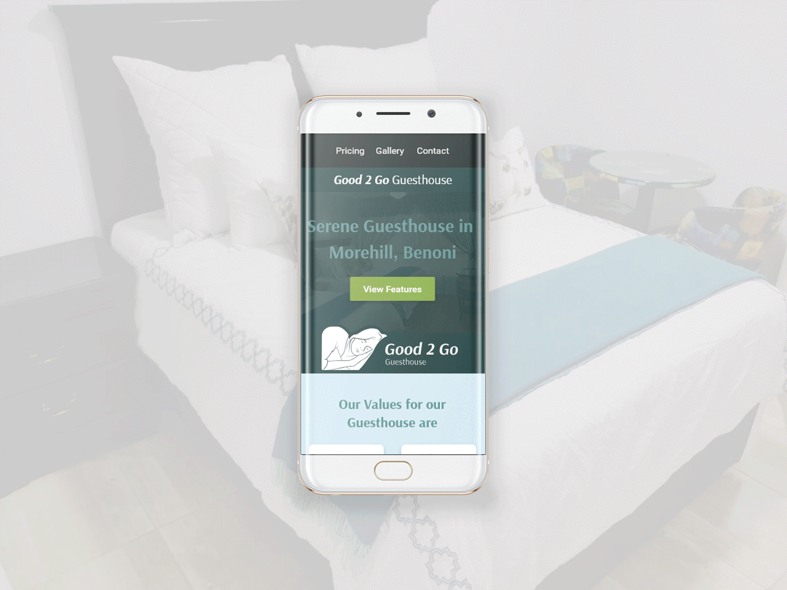 Good2go Guesthouse Mobile Website design dribbble mobile mobile design mobile ui ui ui design ux ux ui ux design webdesign website website concept website design