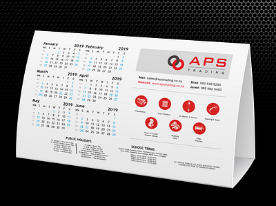 APS Calander branding calendar corporate branding corporate design design dribbble graphic design vector