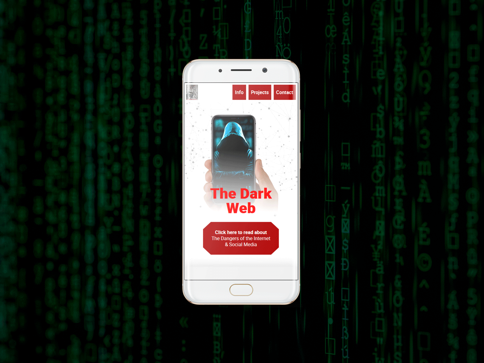 DarkWeb Campaign Website Mobile