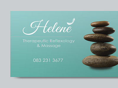 Helene business card branding branding design business card business card design design dribbble graphic design massage massage therapy reflexology therapy