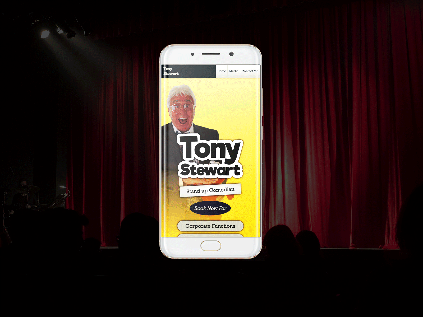 Tony Stewart mobile website comedian comedians comedy design dribble laugh mobile mobile design mobile ui old man ui ui ux uidesign uxdesign web design webdesign website website concept website design website developement