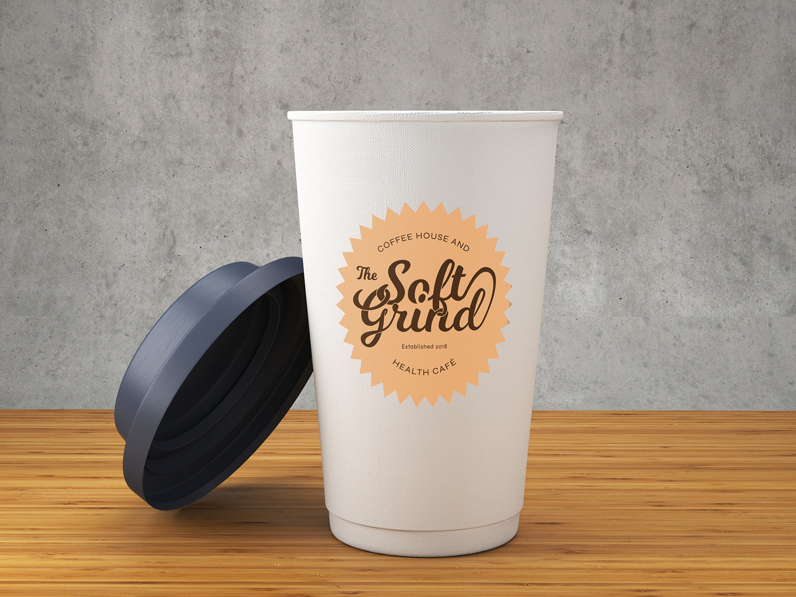 Download The Soft Grind logo - mock-up on coffee cup by Richard ...