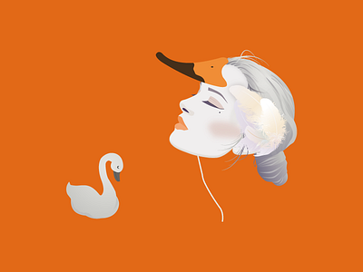 An arrogant White Swan illustrations