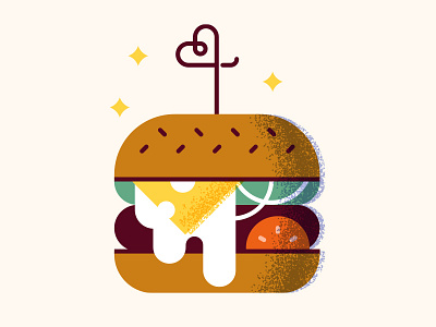 Saarmoji® – Burger app burger cheese digital emoji food fun keyboard love saarmoji ui