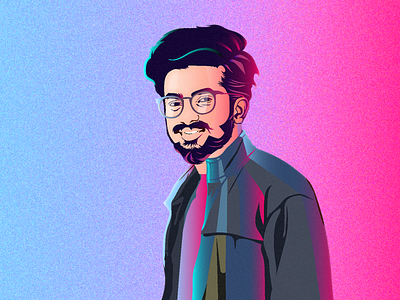 self illustration by Hareesh kl on Dribbble