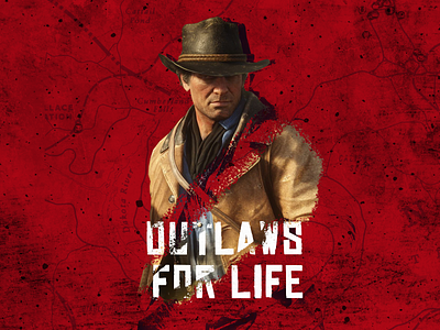 Red Dead Redemption II Outlaws For Life game poster red dead redemption rockstar games