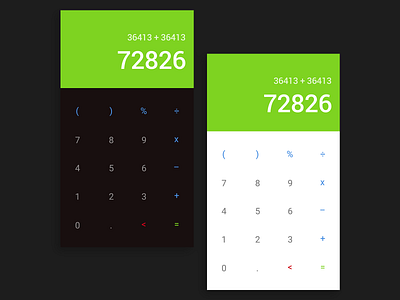 Calculator - Daily UI Challenge #004 004 calculator calculator app daily ui daily ui challenge dark mode design light mode mobile app user experience user interface