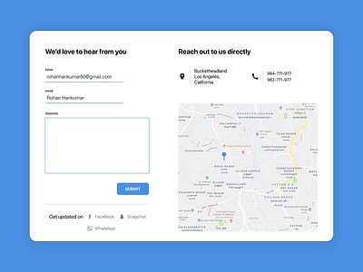 Contact Us - Daily UI Challenge #028