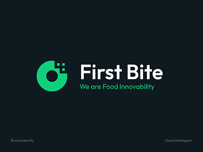 First Bite Logo branding food food delivery food hi tech green hi tech identity logo spotify start up start up studio studio