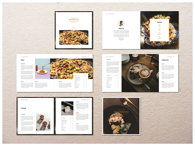 Square Recipe Book / Cookbook catalog chef cookbook fashion indesign kitchen magazine recipebook template