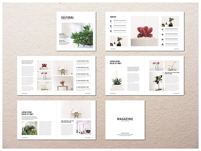 Square InDesign Magazine brochure brochures catalog design indesign magazine nature newsletter portfolio square template