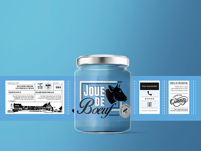 Label - "Joue de Boeuf" - Restaurant La Maison Bleue branding design illustration logo logodesign print product typography vector visual identity