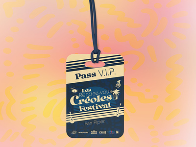 Pass VIP du festival de Jazz "Les Rendez-vous Créoles" branding festival graphic design jazz logo music visual identity