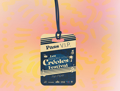 Pass VIP du festival de Jazz "Les Rendez-vous Créoles" branding festival graphic design jazz logo music visual identity