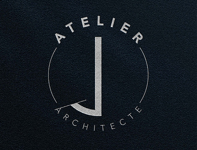 Logo de l'agence d'architecture "Atelier J" architecture branding design graphic design logo typography vector visual identity