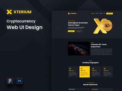 Xterium Cryptocurrency Web UI Design