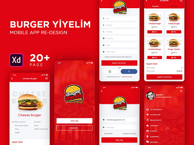 Burger yiyelim mobile app re-design #2 branding concept design icon illustration typography ui ux