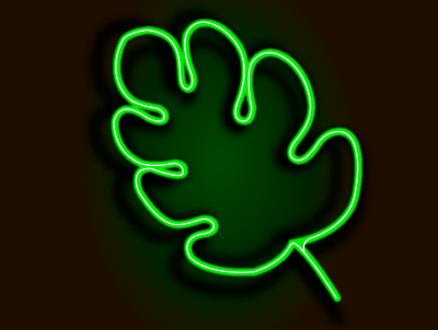 Neon leaf illustration nature neon