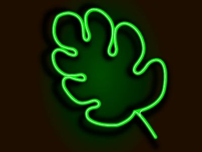 Neon leaf