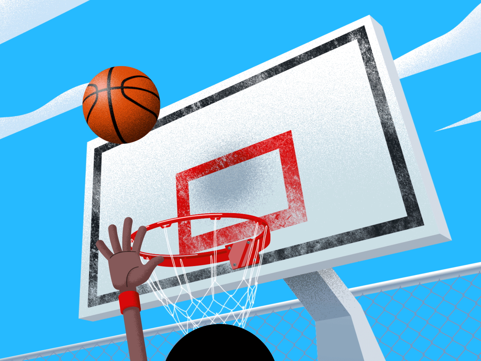SWICH 3pointshot aftereffects animation basketball design flat illustration illustrator minimal textures vector