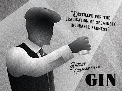 Peaky Blinders Gin Advert 1920s advert blinders gin glass grainy peaky peaky blinders shelby suit tommy
