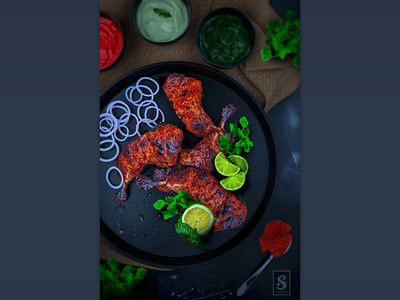 3D Photorealistic Chicken Tandoori 3d blender design environment food food model food model graphics design modeling photoshop