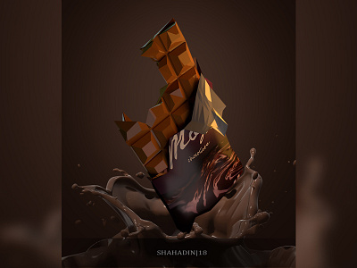 Chocolate 3d blender chocolate cream graphics design modeling