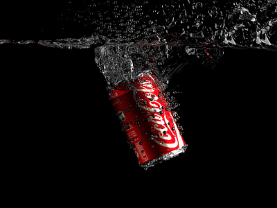 Coca-Cola water splash 3d artwork blender design graphics design modeling