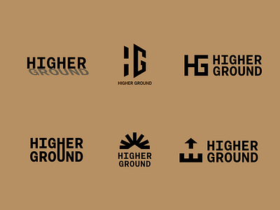 Higher Ground Logo Exploration branding design logo minimal