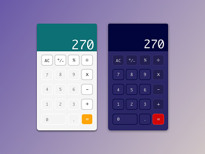 DailyUI #004 Calculator