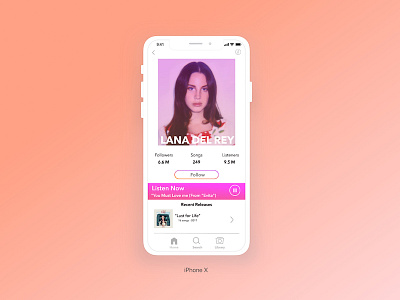 Daily UI 006, User Profile daily ui invision studio music player user interface user profile