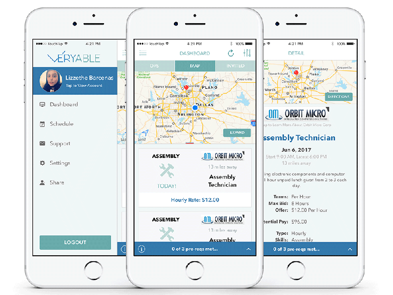 Veryable Mobile App Platform By Touchtap Team On Dribbble