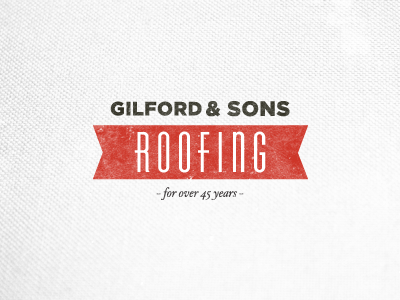 Gilford and Sons Logo construction family history logo roofing
