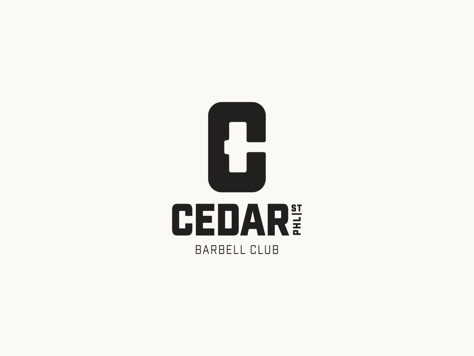 Cedar Street Barbell Logo by Jason Moss on Dribbble