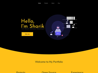 Portfolio app branding design illustration portfolio ui web