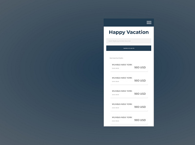 Flight Search for Vacation app design learning minimal ui web