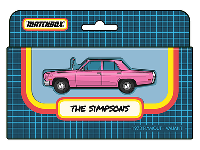 Homer Simpson`s Car ai illustration illustrator matchbox simpsons vector